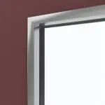 Detailansicht des Lichtausschnitts von WESTAG Doppelflügeltür Rosso Jaipur FX 0751 FENIX NTM mit Lichtausschnitt LA-3 inkl. Zarge