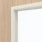 Detailansicht des Lichtausschnitts von WESTAG Doppelflügeltür Eiche Eleganzia Ei 342 Portalit CPL mit Lichtausschnitt LA-3Q inkl. Zarge