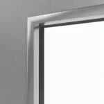 Detailansicht des Lichtausschnitts von WESTAG Doppelflügeltür Argento Dukat FX 5001 Fenix NTA mit Lichtausschnitt LA-40 inkl. Zarge