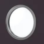 Detailansicht des Lichtausschnitts von WESTAG Doppelflügeltür Viola Orissa FX 0790 FENIX NTM mit Lichtausschnitt Bullauge LA-KR 350 inkl. Zarge