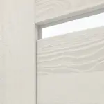 Detailansicht des Lichtausschnitts von CLASSEN Doppelflügeltür Greco M3 Esche Weiß 3D Look mit Lichtausschnitt inkl. Zarge