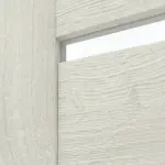 Detailansicht des Lichtausschnitts von CLASSEN Doppelflügeltür Greco M5 Eiche Grau 3D Look mit Lichtausschnitt inkl. Zarge