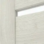 Detailansicht des Lichtausschnitts von CLASSEN Doppelflügeltür Greco M6 Eiche Grau 3D Look mit Lichtausschnitt inkl. Zarge