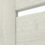 Detailansicht des Lichtausschnitts von CLASSEN Doppelflügeltür Greco M7 Eiche Grau 3D Look mit Lichtausschnitt inkl. Zarge