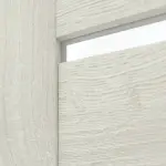 Detailansicht des Lichtausschnitts von CLASSEN Doppelflügeltür Greco M8 Eiche Grau 3D Look mit Lichtausschnitt inkl. Zarge