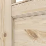Detailansicht der Fräsung von Typ 6002-01-LA Kiefer Massivholz Doppelflügeltür inkl. Zarge - Radex
