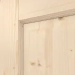 Detailansicht der Fräsung von Typ 6002 Fichte Massivholz Doppelflügeltür inkl. Zarge - Radex