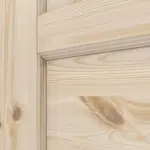 Detailansicht der Fräsung von Typ 6002-04N Kiefer Massivholz Doppelflügeltür inkl. Zarge - Radex