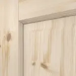 Detailansicht der Fräsung von Typ 6002-B Kiefer Massivholz Doppelflügeltür inkl. Zarge - Radex