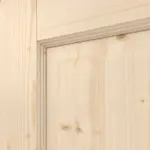 Detailansicht der Fräsung von Typ 6002-B-LA Fichte Massivholz Doppelflügeltür inkl. Zarge - Radex