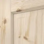 Detailansicht der Fräsung von Typ 6002-LA SPR 62 Kiefer Massivholz Doppelflügeltür inkl. Zarge - Radex