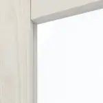 Detailansicht des Lichtausschnitts von CLASSEN Doppelflügeltür Lukka M5 Esche Weiß 3D Look mit Lichtausschnitt inkl. Zarge
