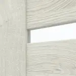 Detailansicht des Lichtausschnitts von CLASSEN Doppelflügeltür Magnetic M2 Eiche Grau 3D Look mit Lichtausschnitt inkl. Zarge