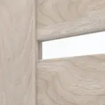 Detailansicht des Lichtausschnitts von CLASSEN Doppelflügeltür Magnetic M2 Nuss Kolumbia hell 3D Look mit Lichtausschnitt inkl. Zarge