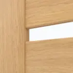 Detailansicht des Lichtausschnitts von CLASSEN Doppelflügeltür Magnetic M3 Eiche geölt 3D Look mit Lichtausschnitt inkl. Zarge