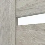 Detailansicht des Lichtausschnitts von CLASSEN Doppelflügeltür Magnetic M3 Eiche Gessato 3D Look mit Lichtausschnitt inkl. Zarge