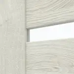 Detailansicht des Lichtausschnitts von CLASSEN Doppelflügeltür Magnetic M3 Eiche Grau 3D Look mit Lichtausschnitt inkl. Zarge