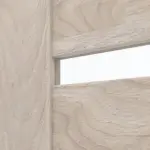 Detailansicht des Lichtausschnitts von CLASSEN Doppelflügeltür Magnetic M3 Nuss Kolumbia hell 3D Look mit Lichtausschnitt inkl. Zarge