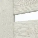 Detailansicht des Lichtausschnitts von CLASSEN Doppelflügeltür Magnetic M4 Eiche Grau 3D Look mit Lichtausschnitt inkl. Zarge