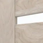 Detailansicht des Lichtausschnitts von CLASSEN Doppelflügeltür Magnetic M4 Nuss Kolumbia hell 3D Look mit Lichtausschnitt inkl. Zarge