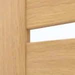 Detailansicht des Lichtausschnitts von CLASSEN Doppelflügeltür Magnetic M5 Eiche geölt 3D Look mit Lichtausschnitt inkl. Zarge