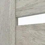 Detailansicht des Lichtausschnitts von CLASSEN Doppelflügeltür Magnetic M5 Eiche Gessato 3D Look mit Lichtausschnitt inkl. Zarge