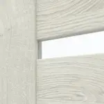 Detailansicht des Lichtausschnitts von CLASSEN Doppelflügeltür Magnetic M5 Eiche Grau 3D Look mit Lichtausschnitt inkl. Zarge