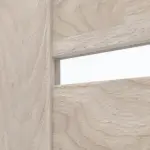 Detailansicht des Lichtausschnitts von CLASSEN Doppelflügeltür Magnetic M6 Nuss Kolumbia hell 3D Look mit Lichtausschnitt inkl. Zarge