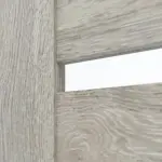 Detailansicht des Lichtausschnitts von CLASSEN Doppelflügeltür Magnetic M7 Eiche Gessato 3D Look mit Lichtausschnitt inkl. Zarge