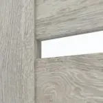 Detailansicht des Lichtausschnitts von CLASSEN Doppelflügeltür Magnetic M8 Eiche Gessato 3D Look mit Lichtausschnitt inkl. Zarge
