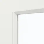 Detailansicht des Lichtausschnitts von CLASSEN Doppelflügeltür Malaga LA 1/4 Weiß Primo inkl. Zarge mit Lichausschnitt