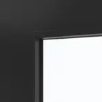 Detailansicht des Lichtausschnitts von CLASSEN Doppelflügeltür Natura HK/HB M2 Uni Black Iridium mit Lichtausschnitt und Zarge