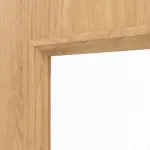 Detailansicht des Lichtausschnitts von CLASSEN Doppelflügeltür Natura LA 3/3 Eiche geölt 3D Look inkl. Zarge mit Lichausschnitt