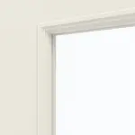 Detailansicht des Lichtausschnitts von GARANT Doppelflügeltür Parma Weißlack mit Lichtausschnitt PFL4 Sprosse SP4 mit Zarge