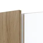 Detailansicht des Lichtausschnitts von HÖRMANN Doppelflügeltür Pure 1 Natureiche Duradecor DesignLine mit Lichtausschnitt mittig mit Zarge