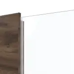 Detailansicht des Lichtausschnitts von HÖRMANN Doppelflügeltür Rail 1 Alpineiche quer Duradecor DesignLine mit Zarge