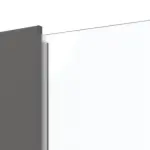 Detailansicht des Lichtausschnitts von Huga Doppelflügeltür Sueno 1 Hygge grau RAL 7037 Duradecor Concept mit Zarge