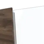 Detailansicht des Lichtausschnitts von HÖRMANN Doppelflügeltür Rail 2 Alpineiche quer Duradecor DesignLine mit Zarge