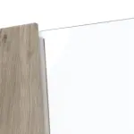 Detailansicht des Lichtausschnitts von HÖRMANN Doppelflügeltür Rail 2 Nordeiche Duradecor DesignLine mit Zarge