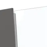 Detailansicht des Lichtausschnitts von Huga Doppelflügeltür Sueno 2 Hygge grau RAL 7037 Duradecor Concept mit Zarge