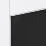 Detailansicht des Lichtausschnitts von Doppelflügeltür Stone II M3 Arktisches Weiß Dekorfolie inkl. Lichtausschnitt und Zarge