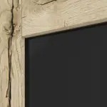 Detailansicht des Lichtausschnitts von Doppelflügeltür Stone II M3 Eiche Cleveland Dekorfolie inkl. Lichtausschnitt und Zarge