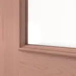 Detailansicht des Lichtausschnitts von Doppelflügeltür TE-15 Buche Massivholz mit Zarge