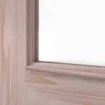 Detailansicht des Lichtausschnitts von Doppelflügeltür TE-15 Fichte astarm Massivholz mit Zarge