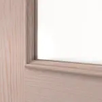 Detailansicht des Lichtausschnitts von Doppelflügeltür TE-20 Kiefer astarm Massivholz mit Zarge