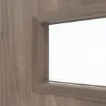 Detailansicht des Lichtausschnitts von CLASSEN Doppelflügeltür Tetyda M3 Esche Graphit Iridium mit Lichtausschnitt inkl. Zarge