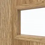 Detailansicht des Lichtausschnitts von CLASSEN Doppelflügeltür Tetyda M3 Grandson Eiche Iridium mit Lichtausschnitt inkl. Zarge