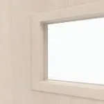 Detailansicht des Lichtausschnitts von CLASSEN Doppelflügeltür Tetyda M4 Akazie hell CPL mit Lichtausschnitt inkl. Zarge