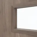 Detailansicht des Lichtausschnitts von CLASSEN Doppelflügeltür Tetyda M4 Esche Graphit Iridium mit Lichtausschnitt inkl. Zarge