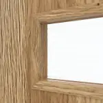 Detailansicht des Lichtausschnitts von CLASSEN Doppelflügeltür Tetyda M4 Grandson Eiche Iridium mit Lichtausschnitt inkl. Zarge